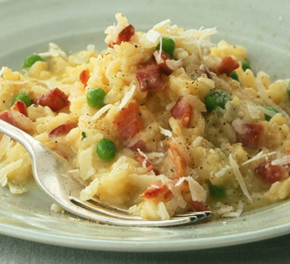 Bacon & Peas Risotto | Host Family Stay